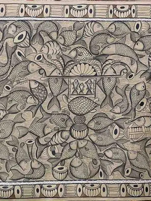 Kalighat Painting- Fishs’ Marriage Part