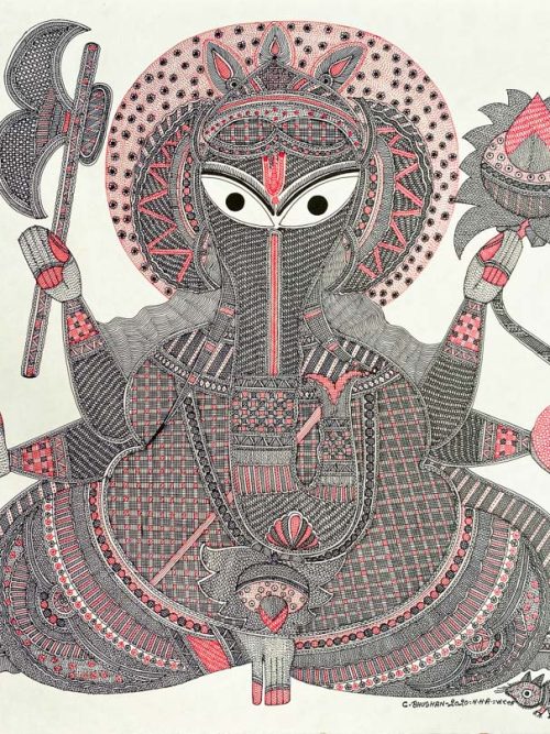 Madhubani Painted Lord Ganesha