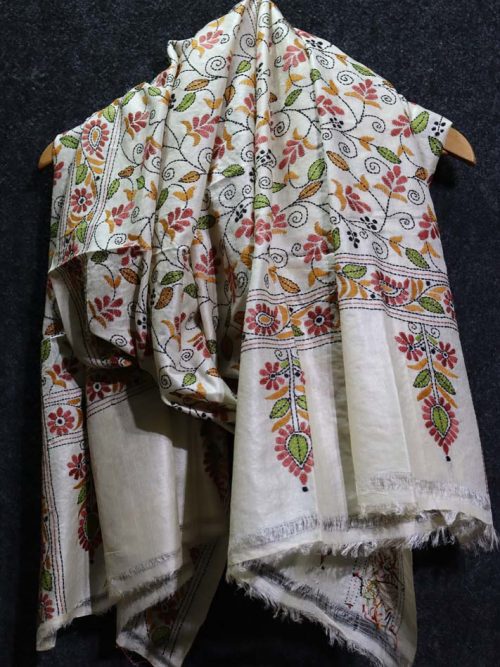 Kantha Embroidered Dupatt...