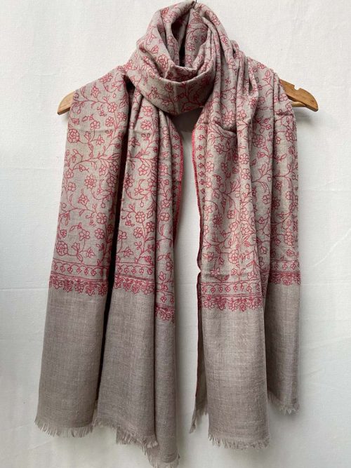Sozni Embroidered  Handwoven Pashmina Stole