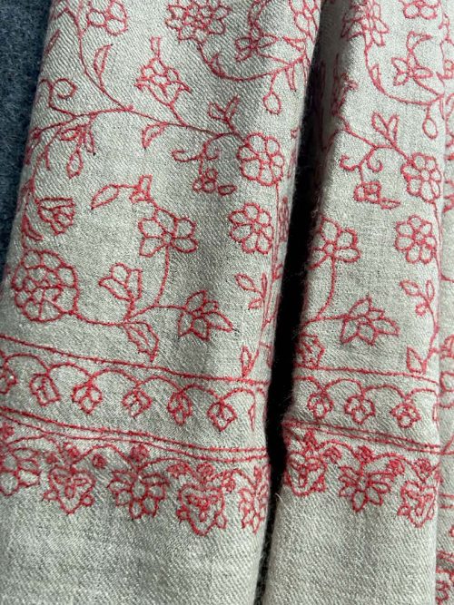Sozni Embroidered  Handwoven Pashmina Stole
