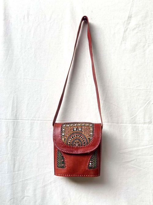 Embroidered Leather Sling...