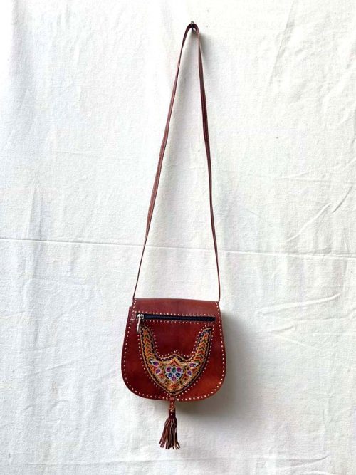 Embroidered Leather Bag