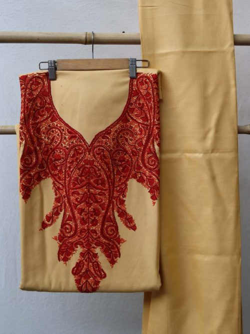 Aari Embroidered CotsWool...
