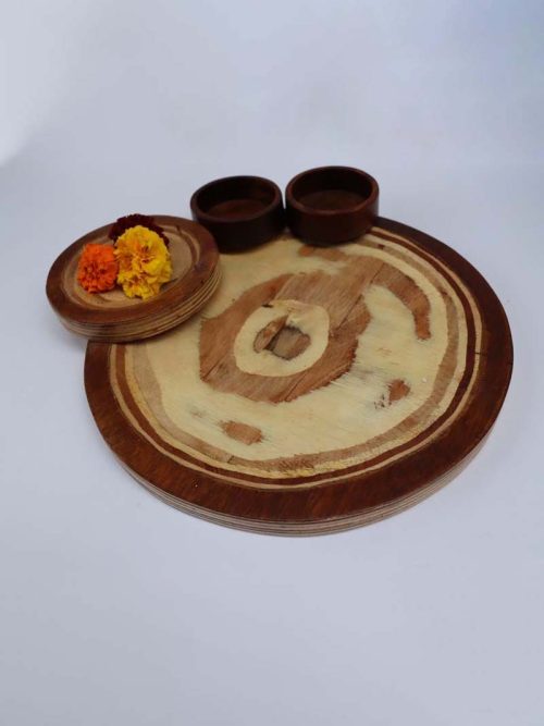 Wooden Round Serving Tray