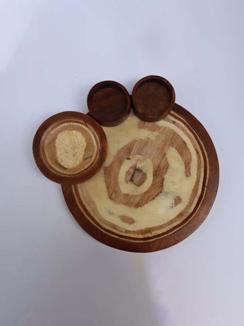Wooden Round Serving Tray
