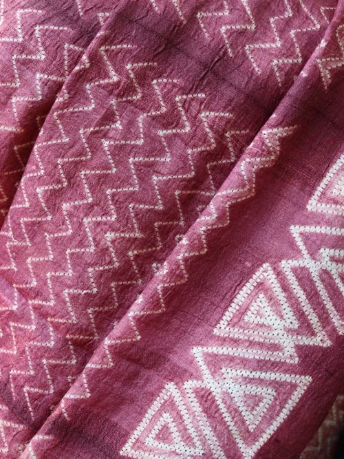 Shibori Tussar Silk Saree