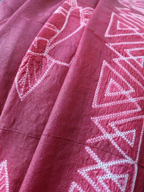 Shibori Tussar Silk Saree