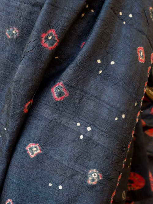Bandhani Tussar Silk Sare...