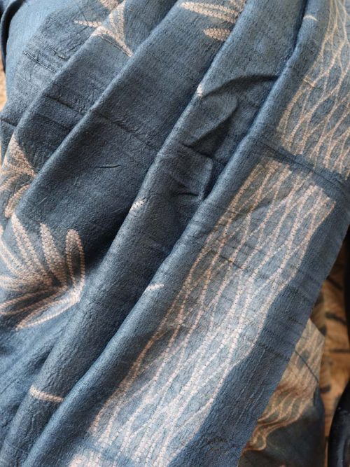 Shibori Tussar Silk Saree