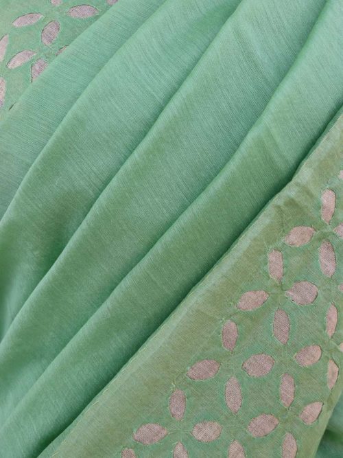 Applique Chanderi Saree