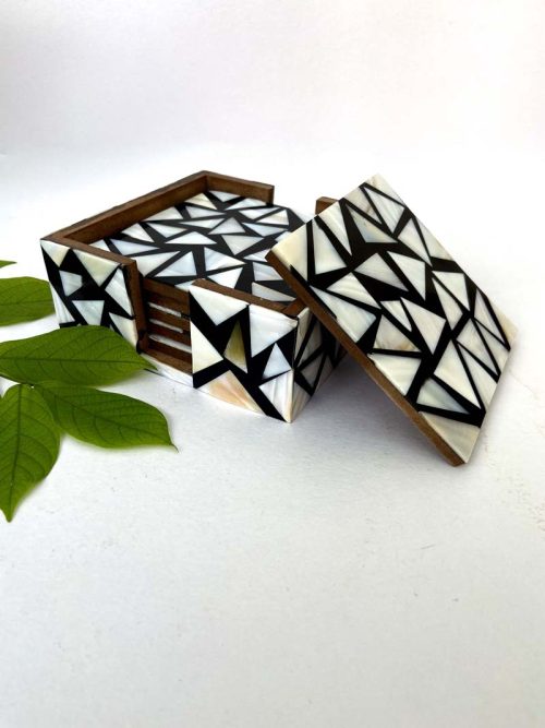 Mother Pearl Inlay Coaste...