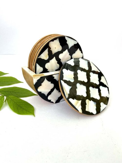 Mother Pearl Inlay Coaste...