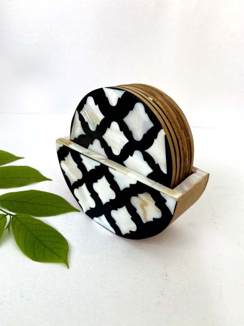Mother Pearl Inlay Coaste...