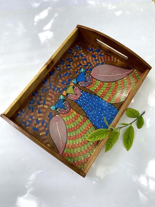 Gond Hand Painted Wooden Tray
