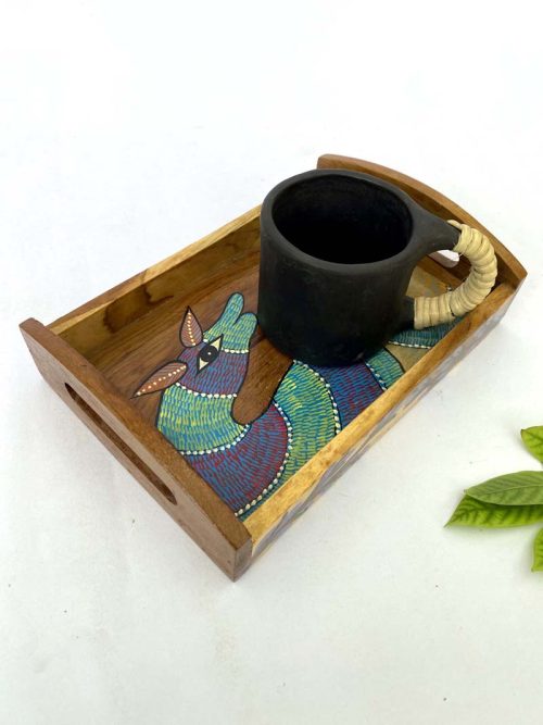 Gond Hand Painted Wooden Tray