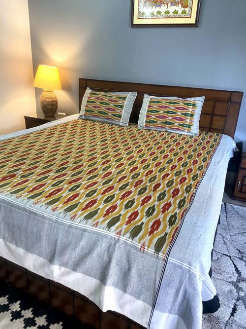 Ikkat Bed Cover