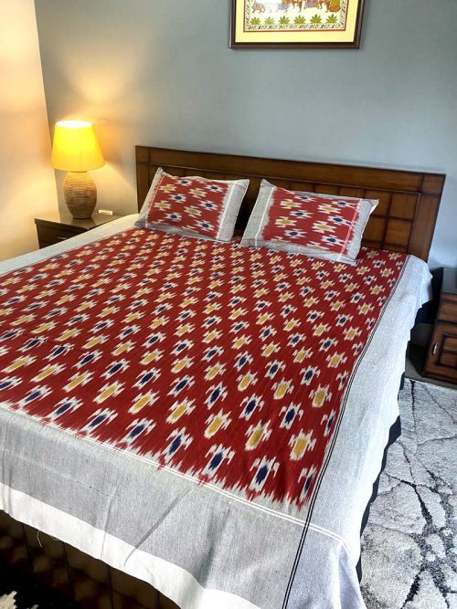 Ikkat Bed Cover