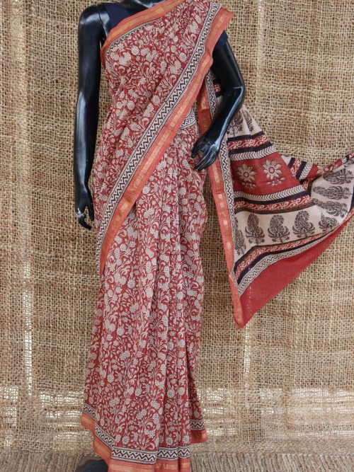 Bagh Block Printed Mahesh...