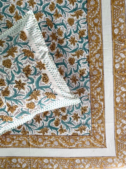 Block Printed Bed Cover