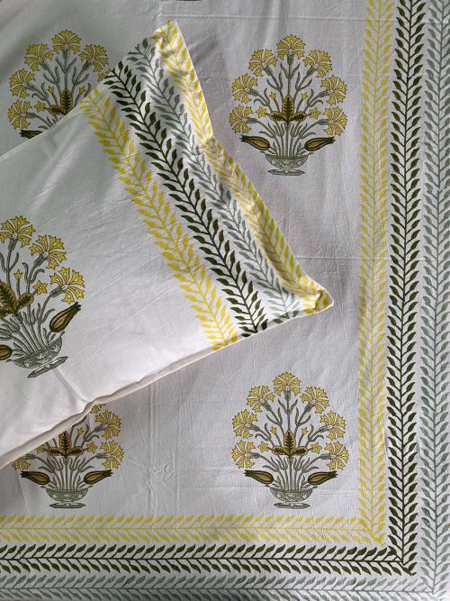 Block Printed Bed Cover