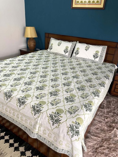 Block Printed Bed Cover