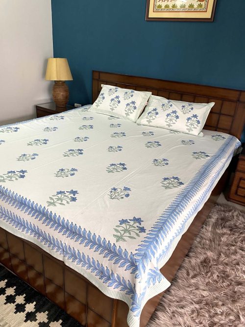 Block Printed Bed Cover