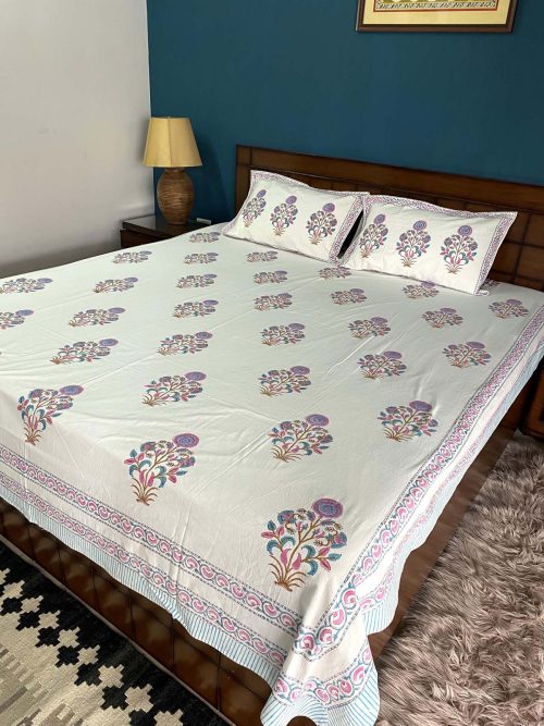Block Printed Bed Cover