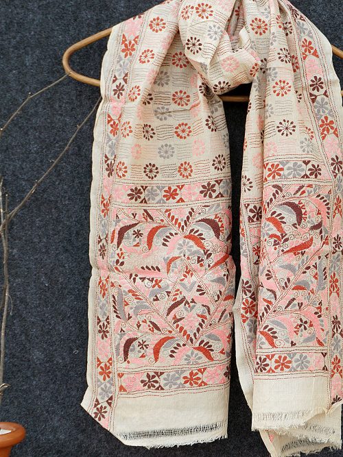 Kantha Embroidered Tussar...