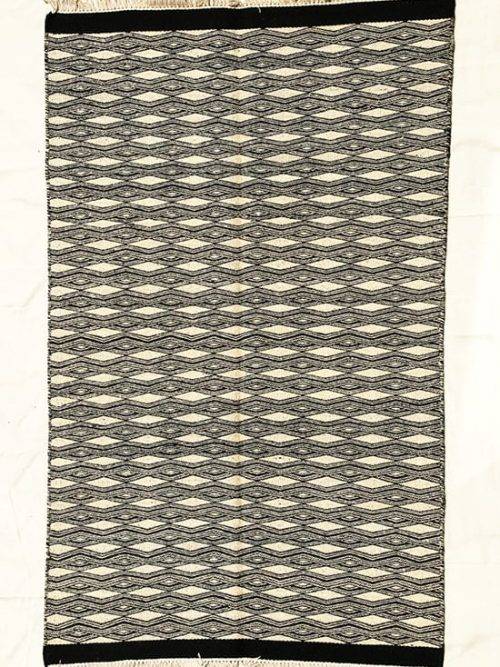 Black & White Patterned Dhurrie