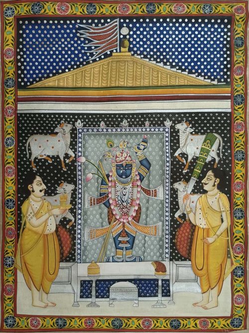 Pichwai Painting: Shri Nathji Sayan Darshan
