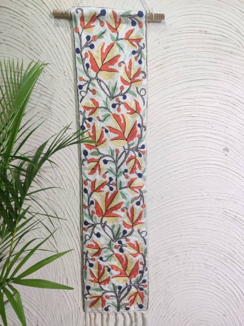 Crewel Embroidered Wall Hanging