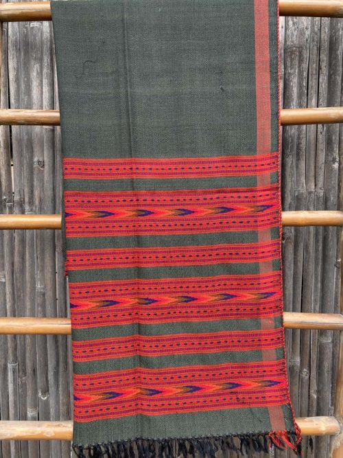 Himaanchal Hand Woven Kullu Shawl (check Grey Color)