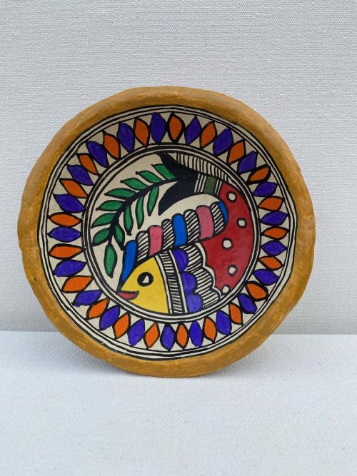 Madhubani Painted Papier mache Bowl
