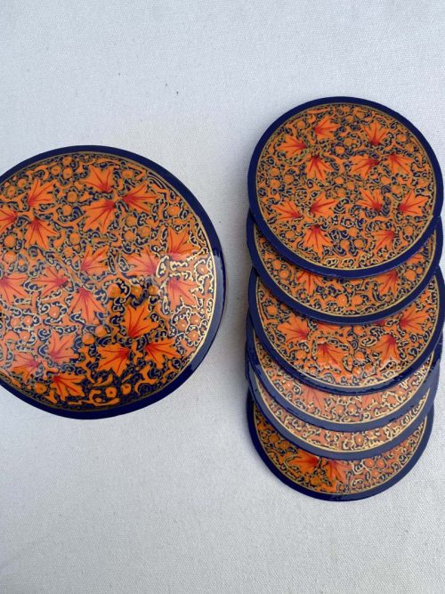 Papier-Mache Coasters Set of 6