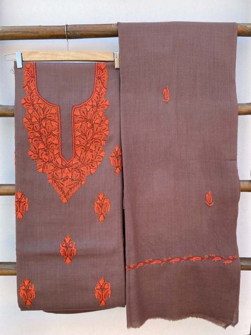 Aari Embroidered Woolen Suite 3 pc