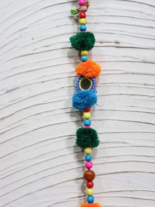 Mirror And Tassel Door Hanging Set Of 2