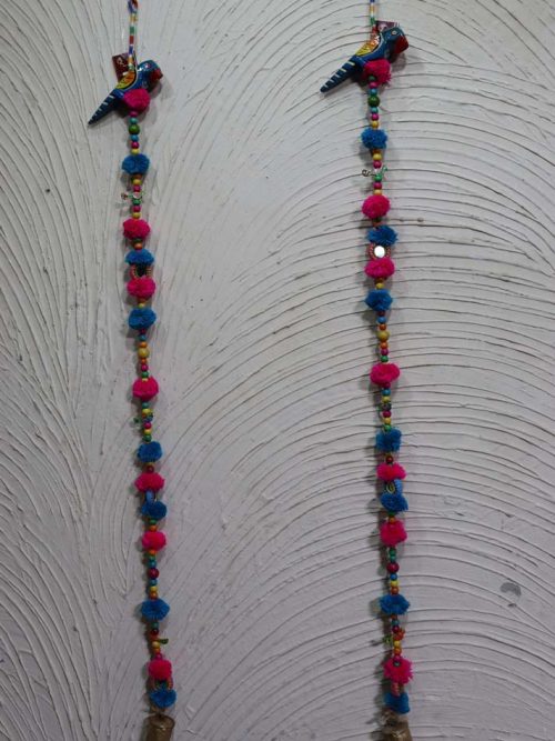 Mirror And Tassel Door Hanging Set Of 2
