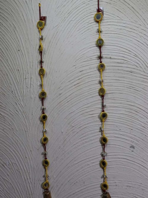 Mirror And Shell Door Hanging Set Of 2