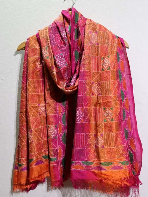 Kantha Embroidered Dupatta