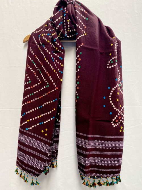 Bandhani Woolen Shawl