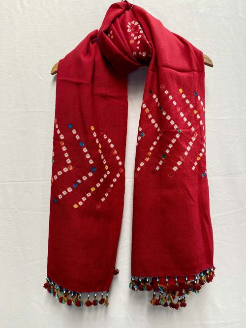 Bandhani Woolen Shawl