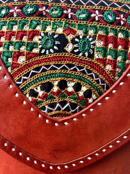 Embroidered Leather Sling...