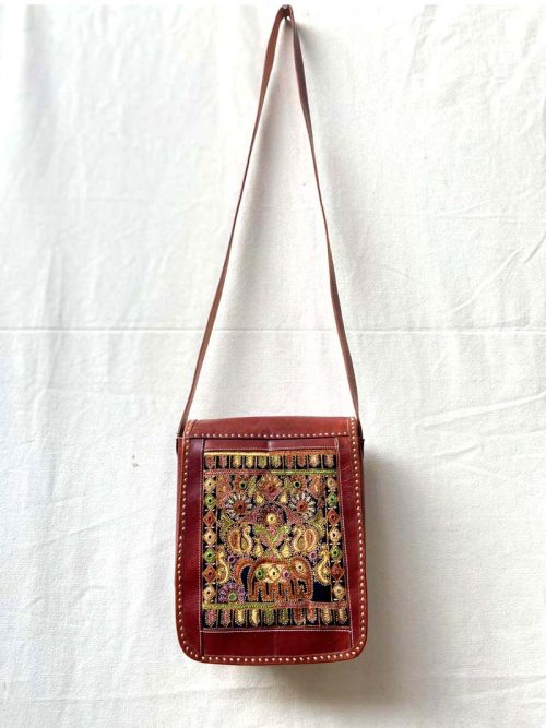 Embroidered Leather Bag