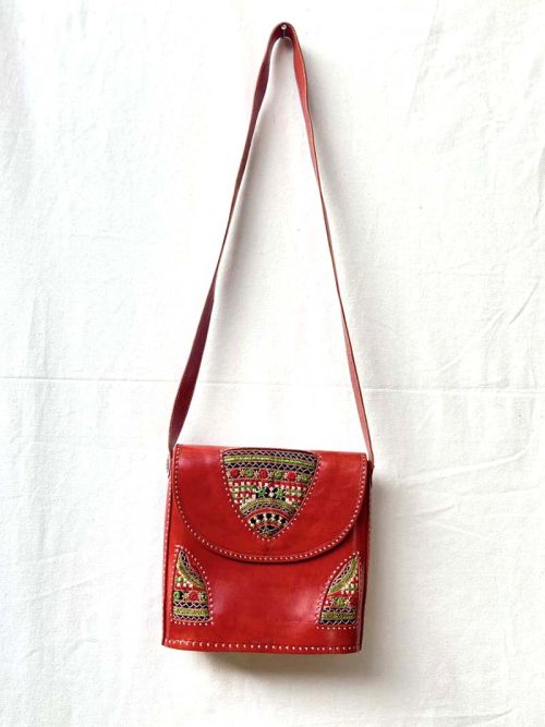 Embroidered Leather Bag