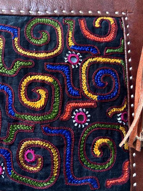 Embroidered Leather Bag