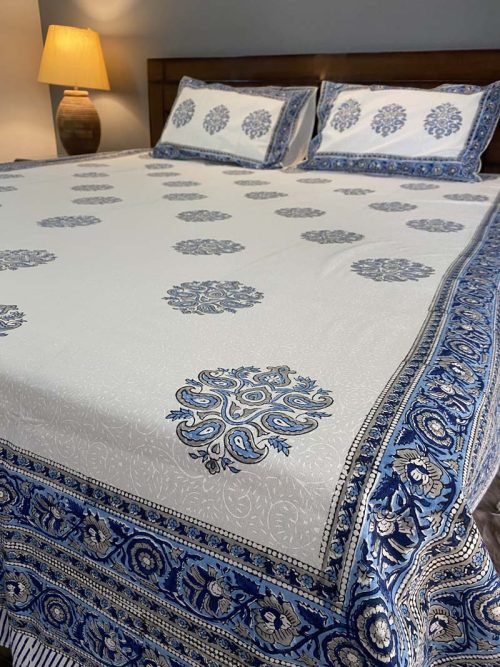 Block Printed Bed Cover