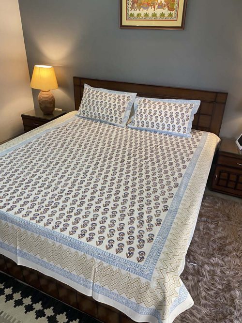 Block Printed Bed Cover