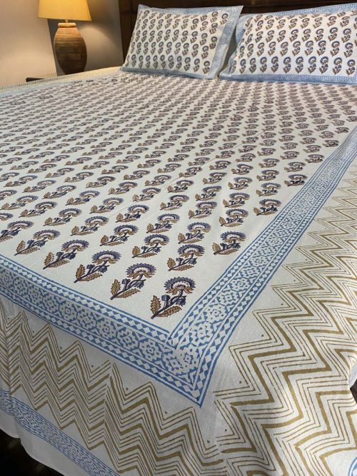 Block Printed Bed Cover
