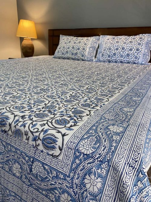 Block Printed Bed Cover